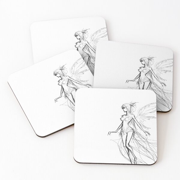 Item preview, Ethereal Fairy Flight - Line Art Magic designed and sold by ShadowAndSlate.