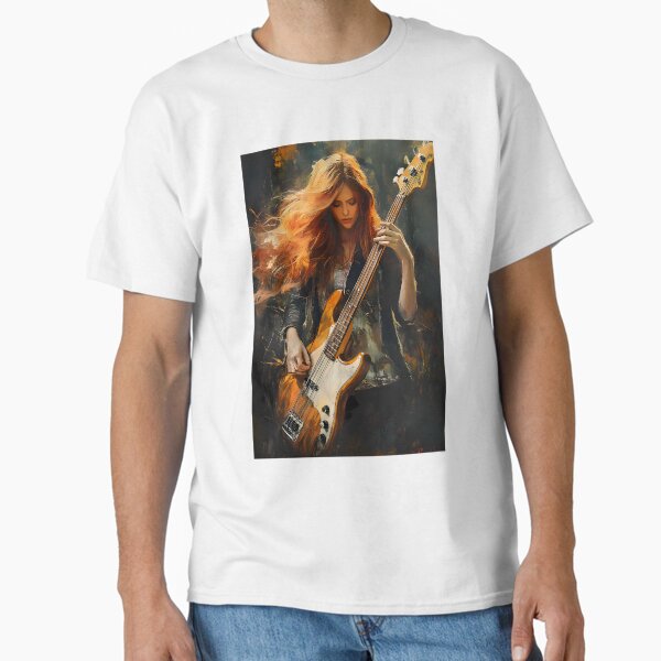 Item preview, Rock and Roll - Bajista con estilo de pintura al óleo, arte digital imprimible para tazas, camisetas y más designed and sold by manuelsdesign.