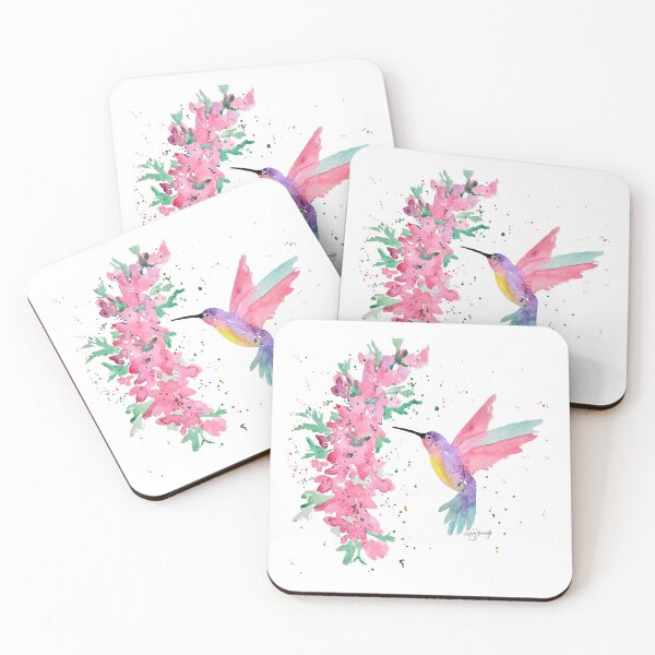 Item preview, Hummingbird "Friendship" Original Watercolor Painting by Emily Albright designed and sold by ARTwithAlbright.