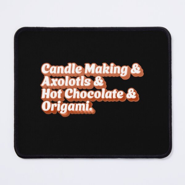 Item preview, Candle Making & Axolotls & Hot Chocolate & Origami designed and sold by jazzydevil.