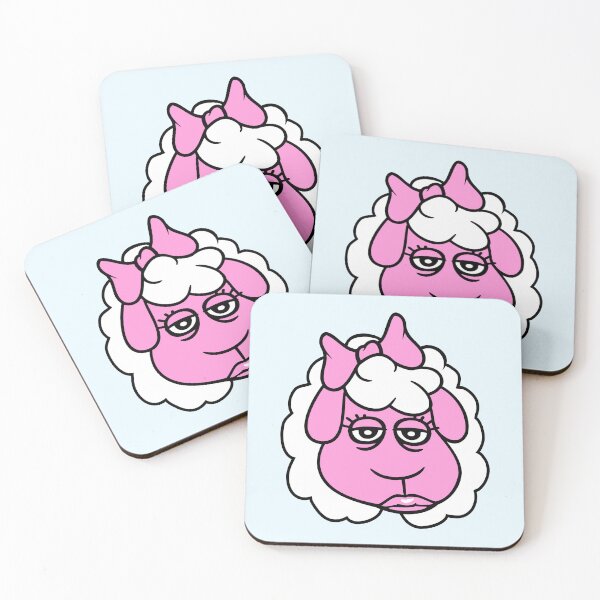 Item preview, Sheep Girl Woman Face Female Pretty Tired Head Fun designed and sold by shirt-o-mat.