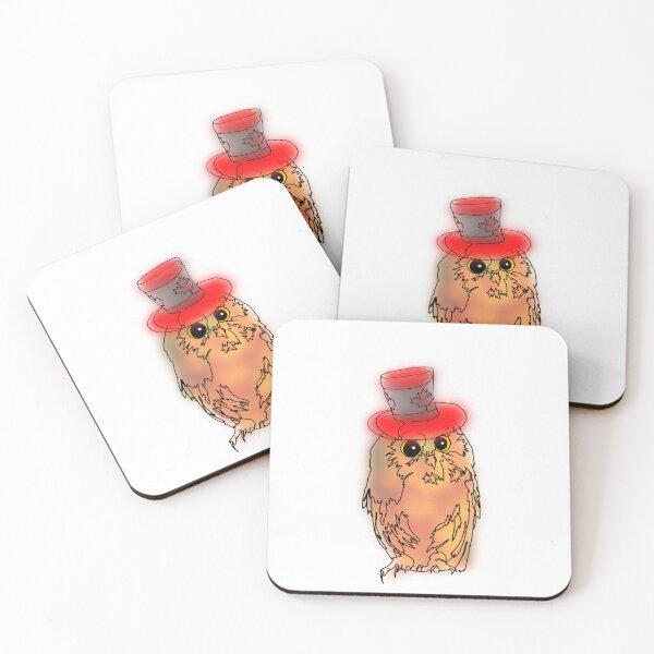 Item preview, Whimsical Owl in Canadian Top Hat – animalsinhats designed and sold by Ashley’sAnimalz.