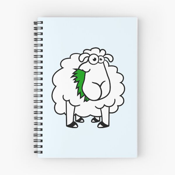Item preview, Sheep Eating Grass Eating Hungry Funny Cartoon Fun designed and sold by shirt-o-mat.