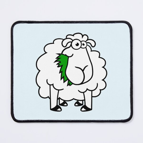 Item preview, Sheep Eating Grass Eating Hungry Funny Cartoon Fun designed and sold by shirt-o-mat.
