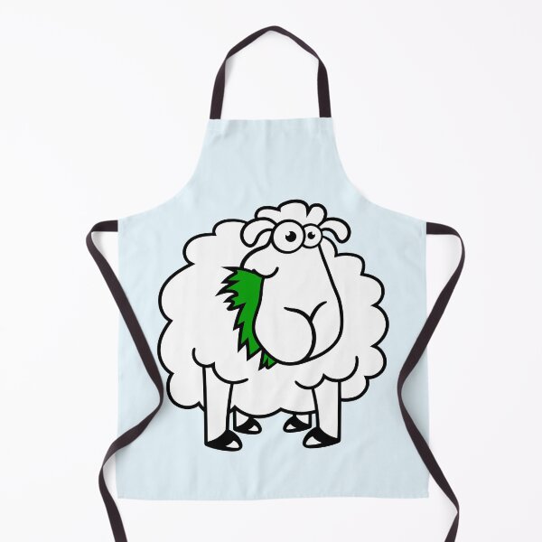 Item preview, Sheep Eating Grass Eating Hungry Funny Cartoon Fun designed and sold by shirt-o-mat.