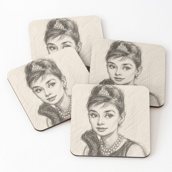 Item preview, Audrey Hepburn Sketch American Icon and Beauty example role model  designed and sold by adesignworld.