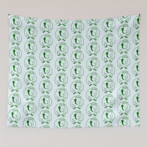 Item preview, Sheep Eating Grass Eating Hungry Funny Cartoon Fun designed and sold by shirt-o-mat.