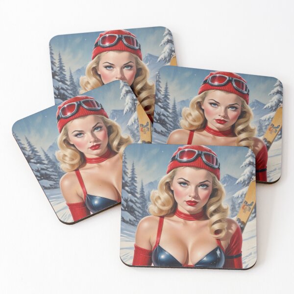 Artikelvorschau, Vintage Ski Blondine Pin Up entworfen und verkauft von MissSaylor.