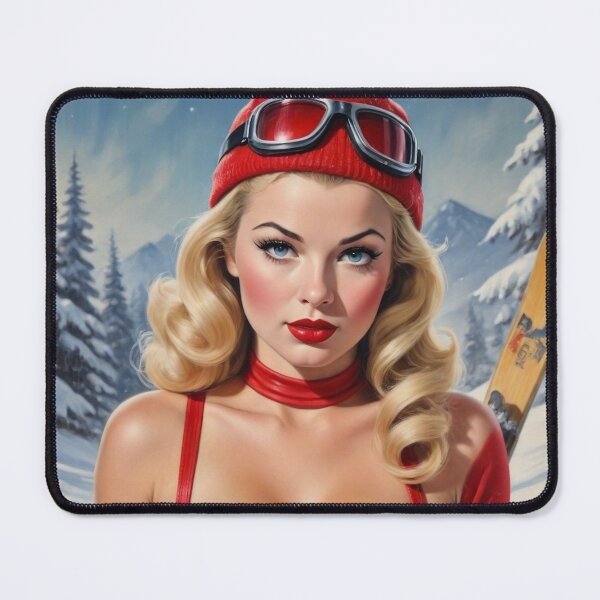 Item preview, Vintage Ski Blonde Pin Up designed and sold by MissSaylor.