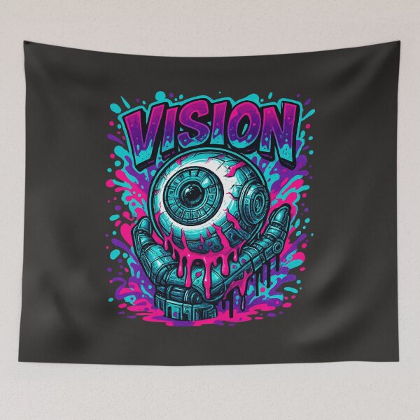 Aperçu de l'œuvre T-shirt Vision Cyber Eye créée et vendue par Thaivi Design.