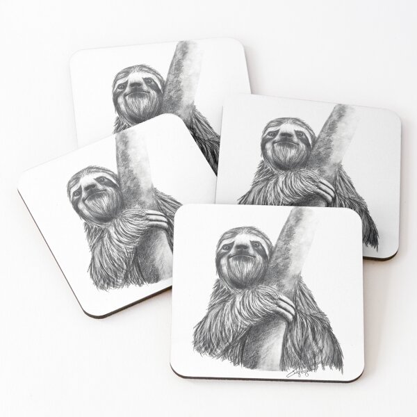 Item preview, SLOTH - Curious Tree Sloth Drawn by Emily Albright designed and sold by ARTwithAlbright.