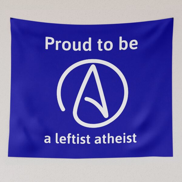 Item preview, Proud to be a leftist atheist  designed and sold by Rachel the Artist .