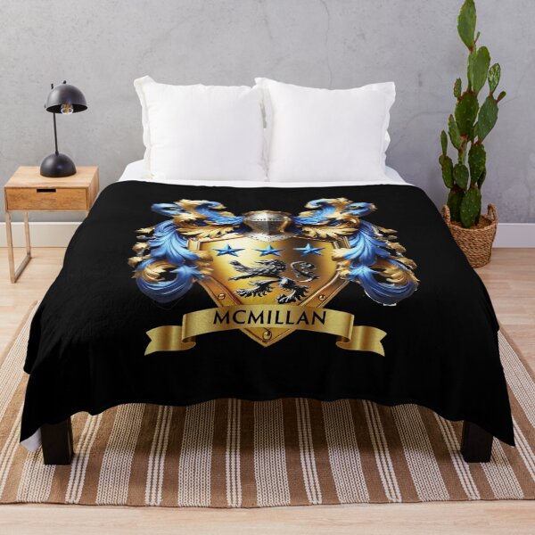 Item preview, McMillan Family Crest The Lions Roar Beneath a Crown of Stars designed and sold by Highlandkings.