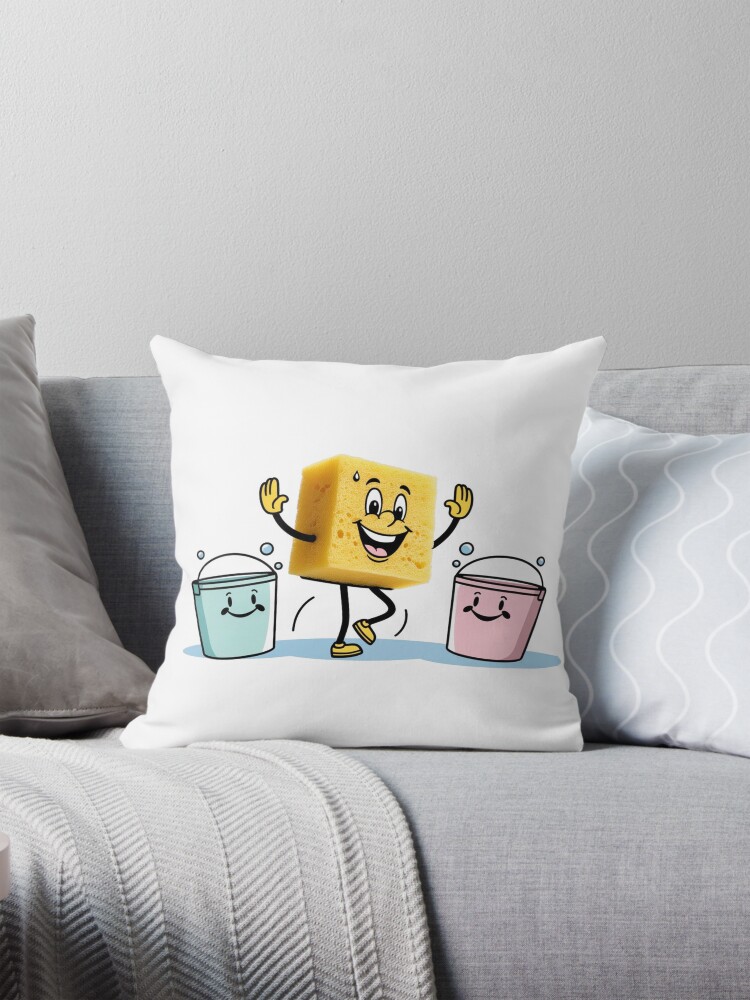 Thumbnail 1 of 4, Pillow, Cleaning Day Vibes designed and sold by LipaS07.