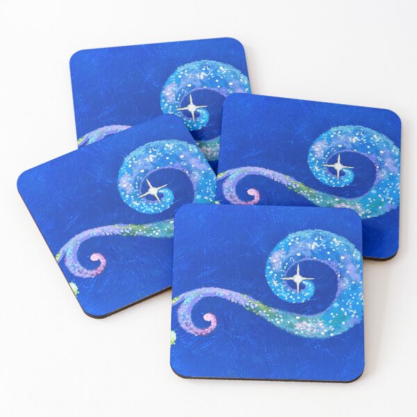 Item preview, Cosmic Swirl, Celestial Abstract Canvas Painting designed and sold by Art by Agnes Bosze.