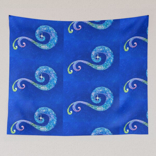 Item preview, Cosmic Swirl, Celestial Abstract Canvas Painting designed and sold by Art by Agnes Bosze.