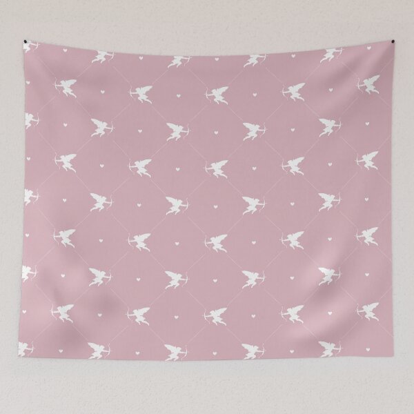 Item preview, Romantic Cupid Toile Pattern – Pink Vintage Valentine Design designed and sold by gentle orchard.