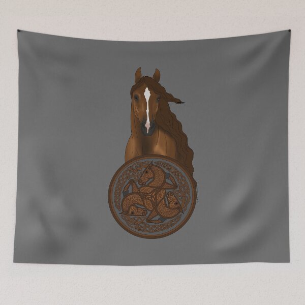 Item preview, Chestnut Horse with Celtic Horse Knotwork designed and sold by DappledMoon.