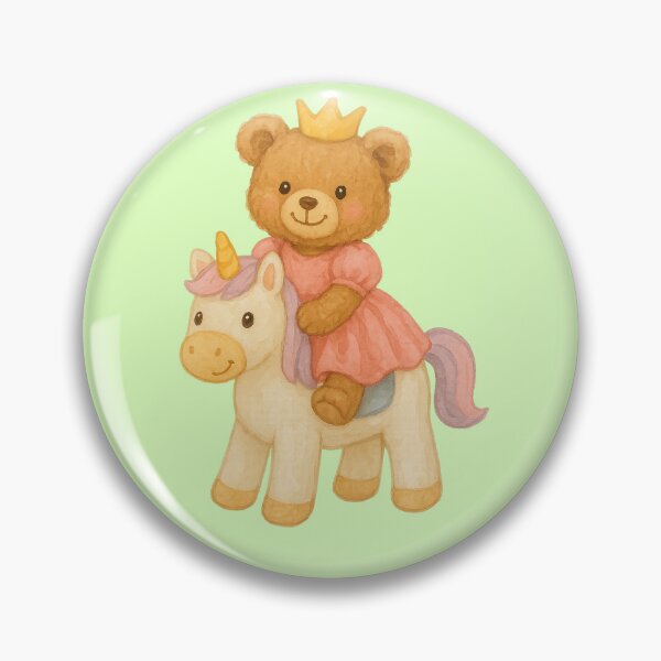 Item preview, Princess Teddy on Her Unicorn designed and sold by PixeMeAus.