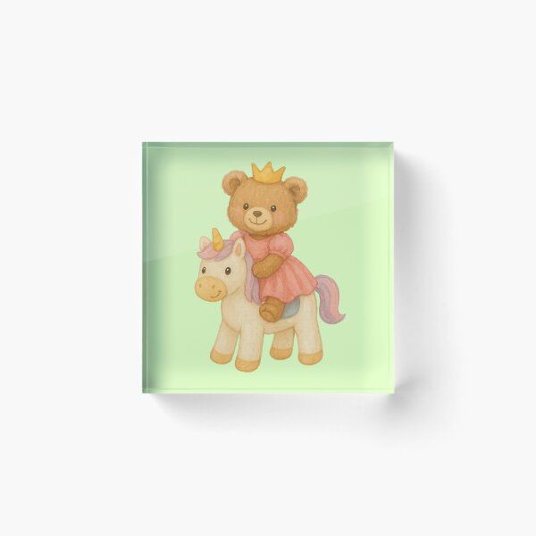 Item preview, Princess Teddy on Her Unicorn designed and sold by PixeMeAus.