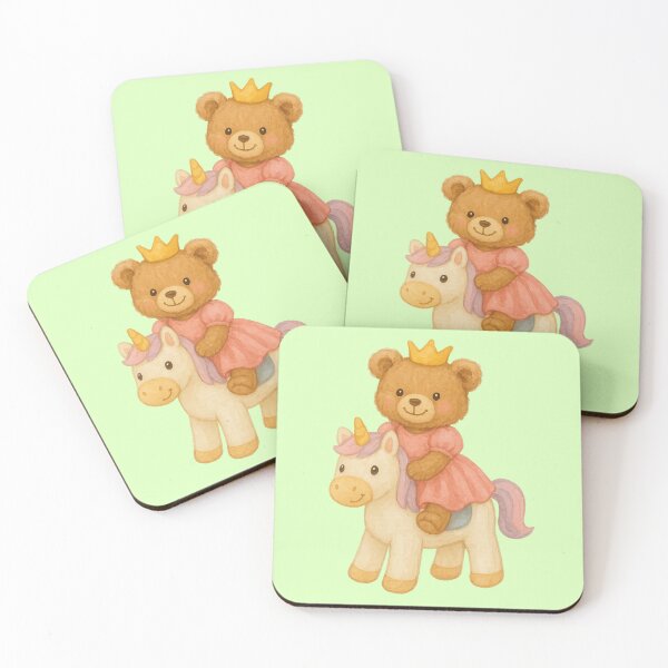 Item preview, Princess Teddy on Her Unicorn designed and sold by PixeMeAus.