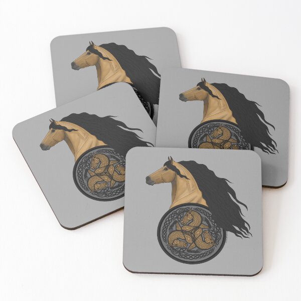 Item preview, Buckskin Horse with Celtic Horse Knotwork designed and sold by DappledMoon.