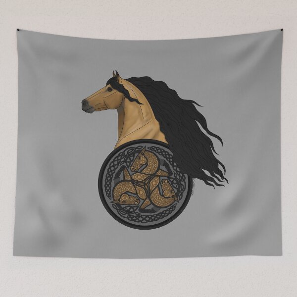 Item preview, Buckskin Horse with Celtic Horse Knotwork designed and sold by DappledMoon.