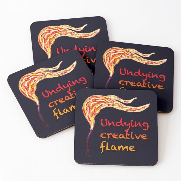 Item preview, Undying Creative Flame, Original Canvas Painting Art Design designed and sold by Art by Agnes Bosze.