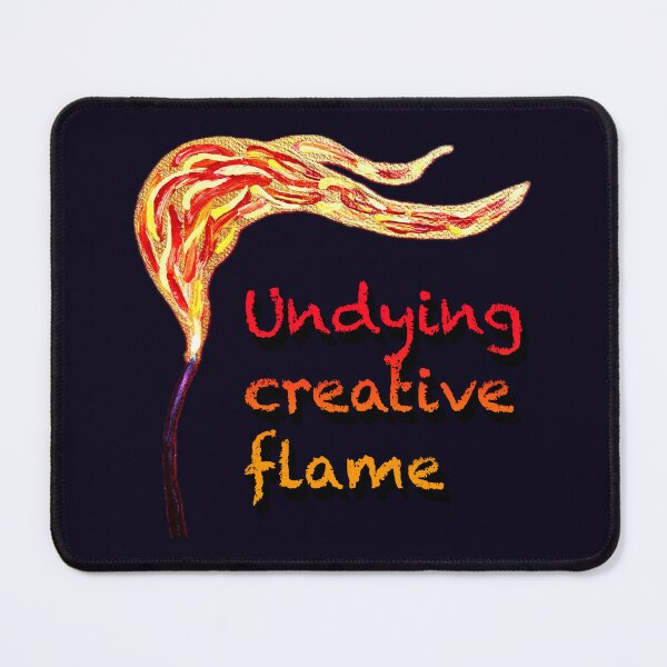 Item preview, Undying Creative Flame, Original Canvas Painting Art Design designed and sold by Art by Agnes Bosze.