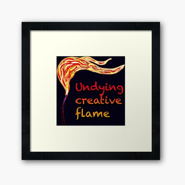Item preview, Undying Creative Flame, Original Canvas Painting Art Design designed and sold by Art by Agnes Bosze.