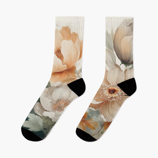 Artikelvorschau, Neutrale Erdtöne, VINTAGE-BLUMEN, Salbeigrün und gebranntes Orange, Boho-Wildblumen-Aquarellgarten, neutrale Farben und grüne Blattpflanzen, florales Frühlingsgemälde entworfen und verkauft von navitalidesign.