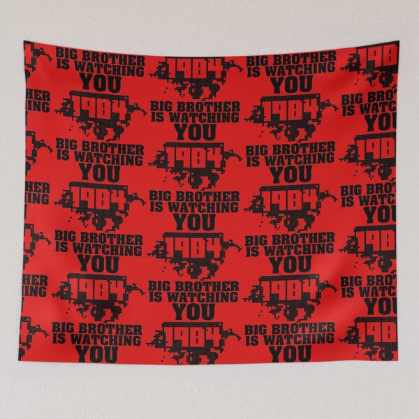 Item preview, Big Brother Is Watching You - 1984 Orwell Pixel Art designed and sold by acquiesce13.