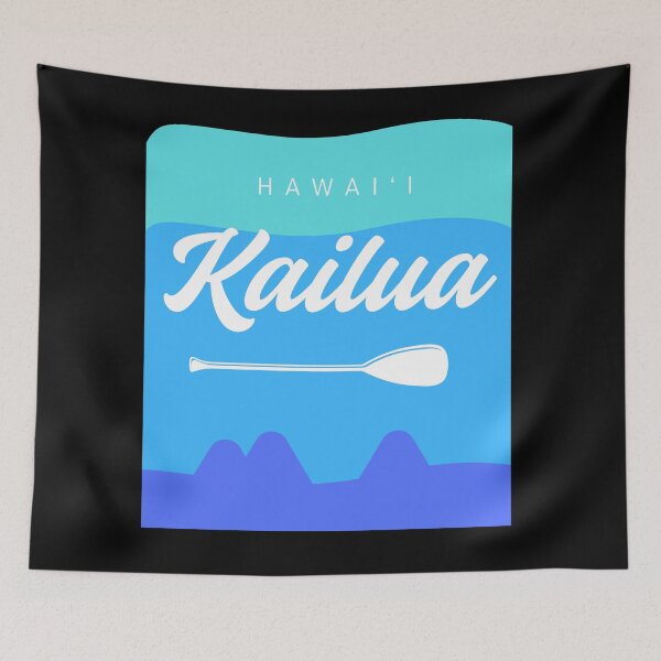 Item preview, Kailua Hawaii Surfboard Design with Mokes Island View designed and sold by alohagiftbox.