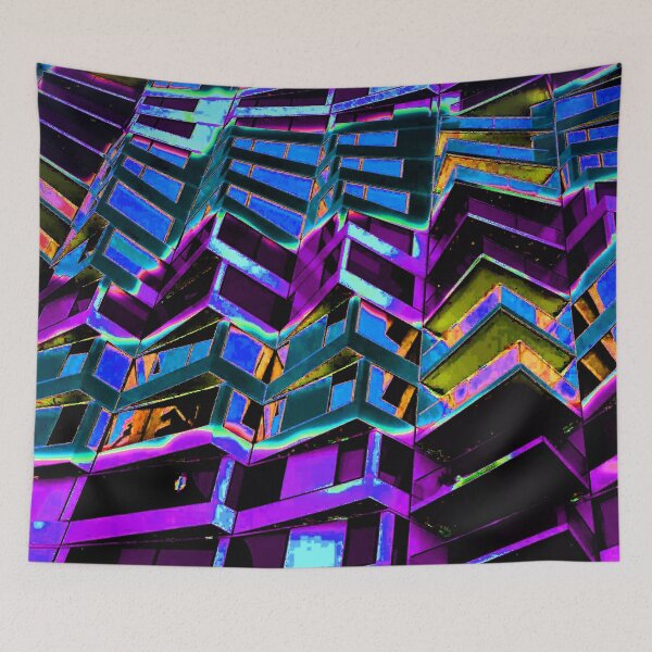 Item preview, Dancing Rectangles in Blue designed and sold by RiverDeeDesigns.