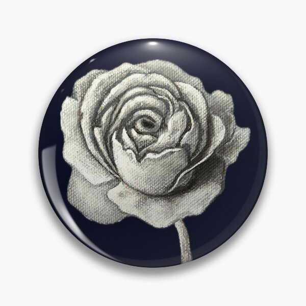 Item preview, Glowing Rose in the Dark, Flower Painting on Black Canvas designed and sold by Art by Agnes Bosze.