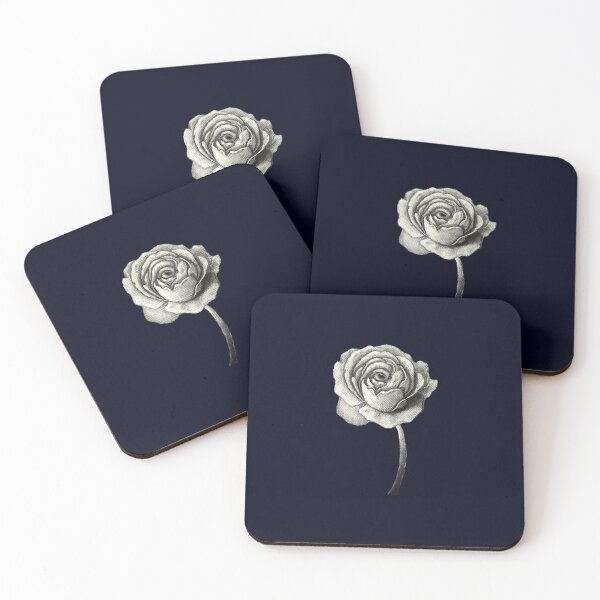 Item preview, Glowing Rose in the Dark, Flower Painting on Black Canvas designed and sold by Art by Agnes Bosze.