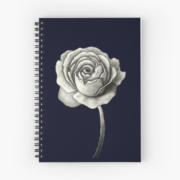 Item preview, Glowing Rose in the Dark, Flower Painting on Black Canvas designed and sold by Art by Agnes Bosze.
