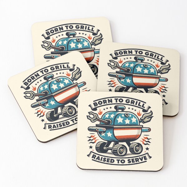 Item preview, Born to Grill, Raised to Serve - Patriotic BBQ Master designed and sold by KZbubble.