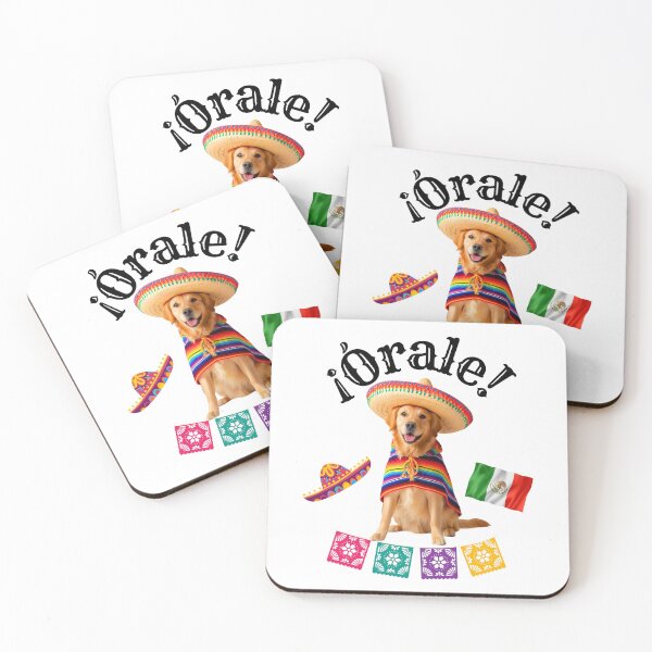 Item preview, ¡Órale Golden Retriever! – Fiesta Dog in Sombrero and Poncho with Mexican Flag designed and sold by Fredster1966.