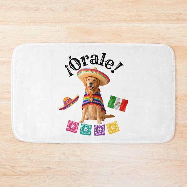 Item preview, ¡Órale Golden Retriever! – Fiesta Dog in Sombrero and Poncho with Mexican Flag designed and sold by Fredster1966.