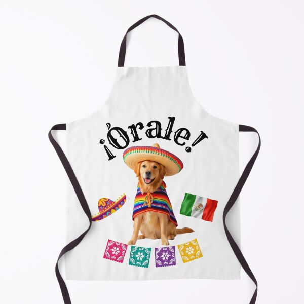 Item preview, ¡Órale Golden Retriever! – Fiesta Dog in Sombrero and Poncho with Mexican Flag designed and sold by Fredster1966.