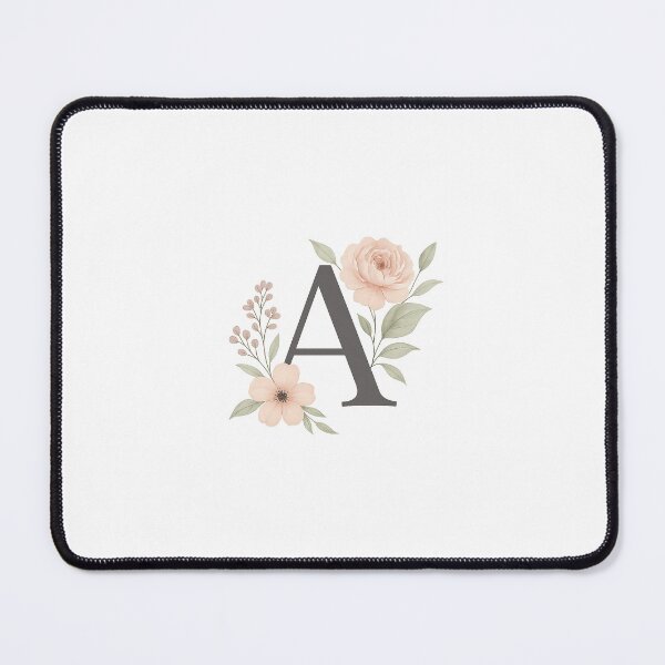 Item preview, Floral Monogram “A” – Elegant Pastel Botanical Letter Art designed and sold by Queer Designs.