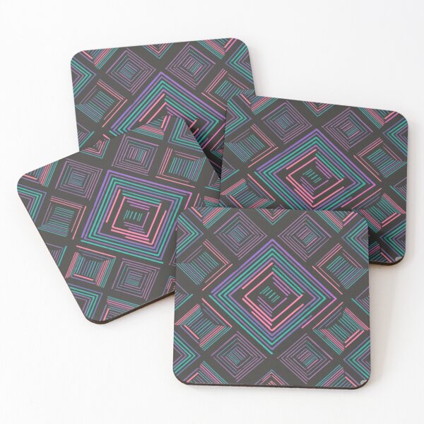 Item preview, Neon Diamonds on Dark Grid designed and sold by JonelleTshirts.