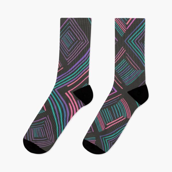 Item preview, Neon Diamonds on Dark Grid designed and sold by JonelleTshirts.
