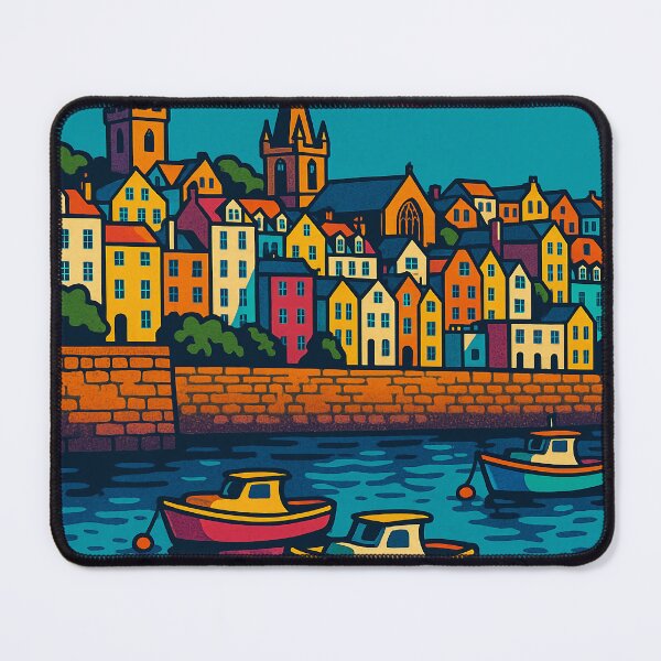 Item preview, Vibrant Saint Peter Port Travel Poster | Retro Pop Art Design | Guernsey Travel Art | Coastal Destination Poster | Colorful Saint Peter Port Print designed and sold by PaintedPixels01.