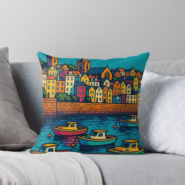 Item preview, Vibrant Saint Peter Port Travel Poster | Retro Pop Art Design | Guernsey Travel Art | Coastal Destination Poster | Colorful Saint Peter Port Print designed and sold by PaintedPixels01.