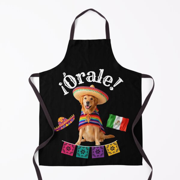 Item preview, ¡Órale Golden Retriever! – Fiesta Dog in Sombrero and Poncho with Mexican Flag designed and sold by Fredster1966.