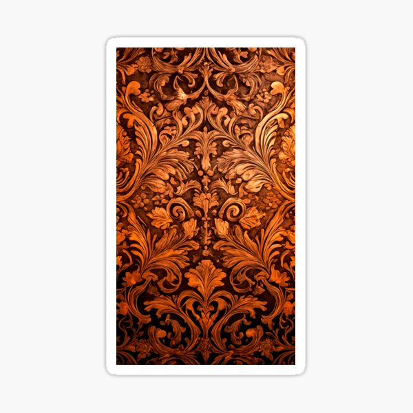 Item preview, Copper Damask Flourish designed and sold by OvidiumArt.