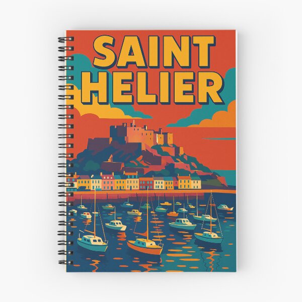 Item preview, Saint Helier Retro Pop Art | Vibrant Jersey Travel Poster | Colorful Coastal Design | Scenic Saint Helier Artwork | Jersey Island Vibes designed and sold by PaintedPixels01.