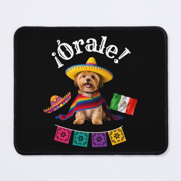 Item preview, ¡Órale Yorkipoo! Fiesta Pup in Sombrero, Poncho, and Mexican Flag Fun designed and sold by Fredster1966.